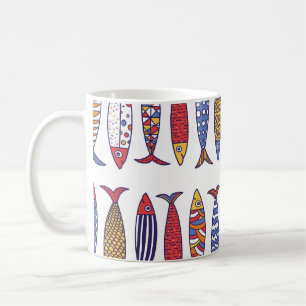 Mug Illustration de poisson mignon : Enfants Arrière -