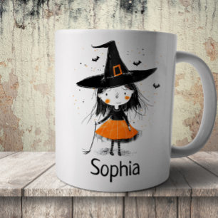Mug Illustration de sorcière d'Halloween mignonne