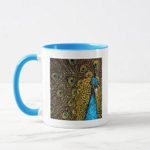 Mug Illustration de splendeur de paon