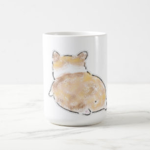 Mug Illustration de vue arrière de fesses de Corgi mig