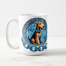 Mug Illustration décorative d'un chien de Terrier