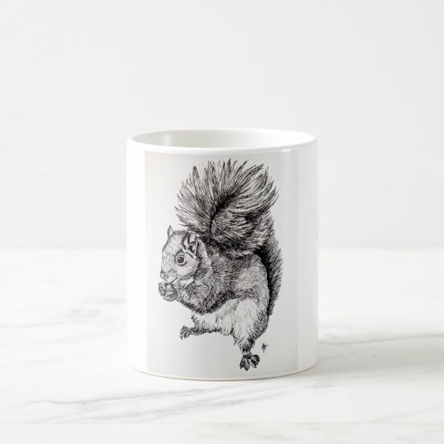 Mug Illustration d'encre d'écureuil (Centre)