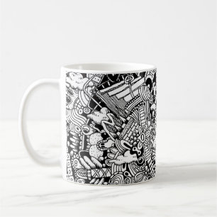 Mug Illustration détaillée de dessin animé abstrait
