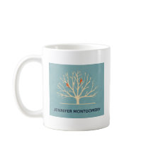 Illustration d'Oiseaux oranges modernes dans un gr