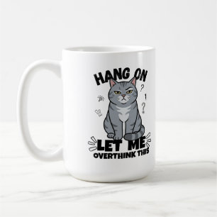 Mug Illustration drôle de chat gris jugeant