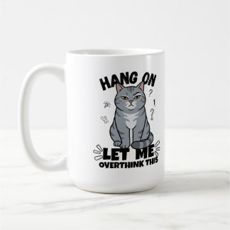 Mug Illustration drôle de chat gris jugeant