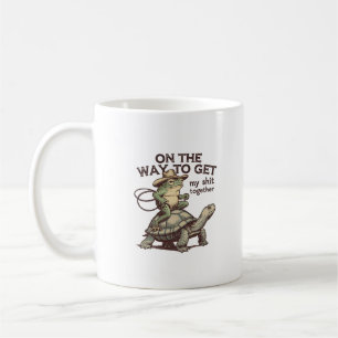 Mug Illustration drôle de grenouille tortue Motivation