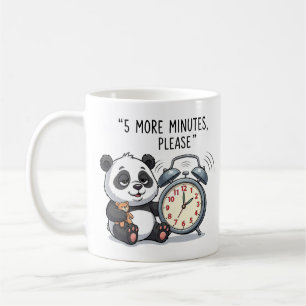 Mug Illustration drôle de panda endormi avec réveil