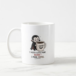 Mug Illustration drôle de vampire café Halloween