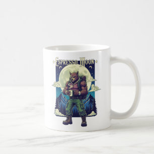 Mug Illustration du camping Espresso Moon Werewolf Cof
