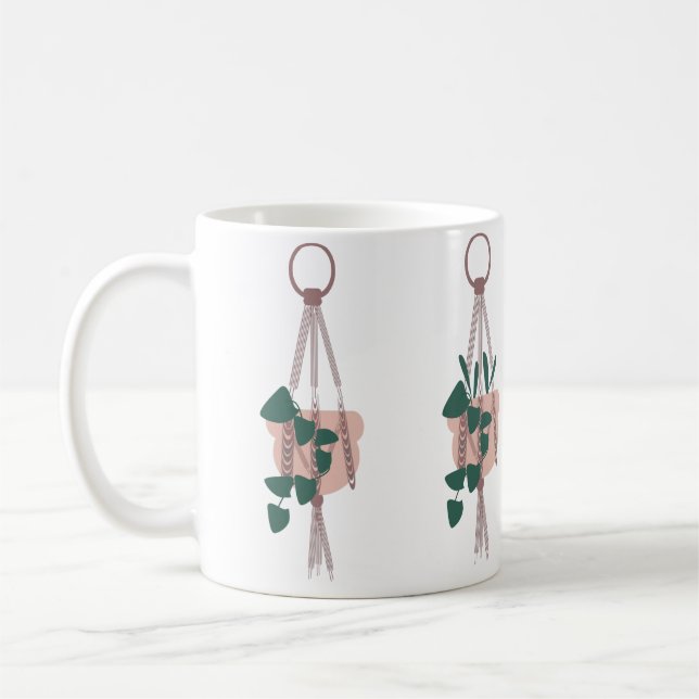 Mug Illustration du nom de Macrame du Plante de la mai (Gauche)