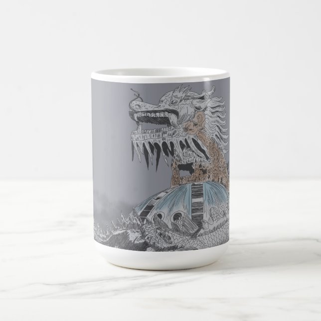 Mug Illustration du parc aquatique abandonné du lac Th (Centre)
