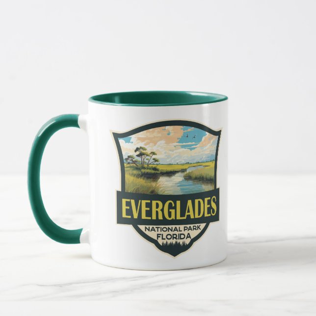 Mug Illustration du parc national des Everglades Art d (Gauche)