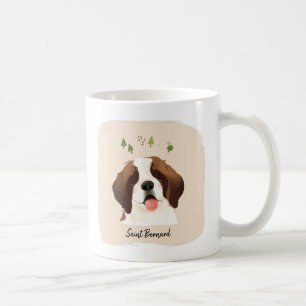 Mug Illustration du portrait de Saint Bernard Pet Dog