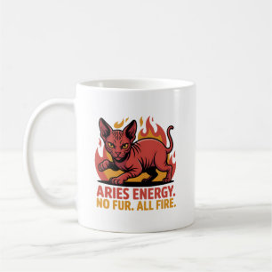 Mug Illustration du zodiaque du Bélier avec chat Sphyn