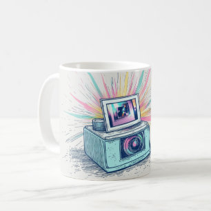 Mug Illustration d'un appareil photo instantané de sty