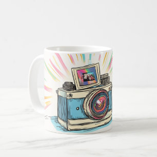 Mug Illustration d'un appareil photo instantané de sty