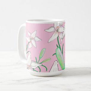 Mug Illustration d'un Arrière - plan rose
