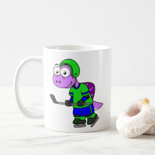 Mug Illustration D'Un Joueur De Spinosaurus.