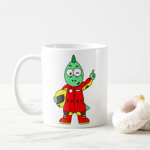 Mug Illustration D'Un Pilote De Voiture De Course Allo