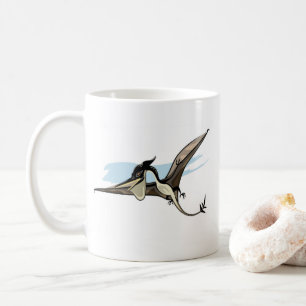 Mug Illustration D'Un Pteranodon Dinosaure.
