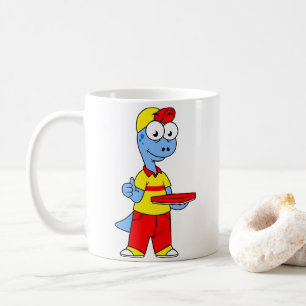 Mug Illustration D'Une Personne Qui Livrait Le Brontos