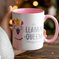 Illustration Fille Drôle Llama Queen