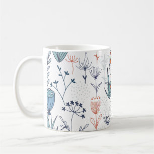 Mug Illustration forestière de l'enfant, renards et fl