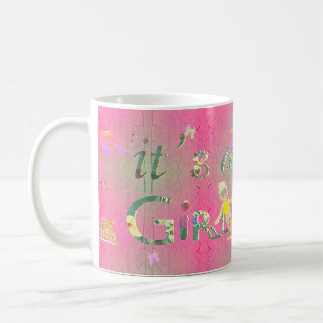 Mug Illustration "It's a Girl" Sirène / Vêtements de b (Gauche)