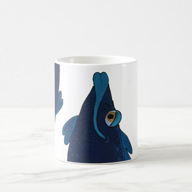 Mug Illustration lunatique et adorable de poissons (Centre)