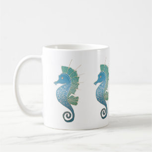 Mug Illustration lunatique et adorable d'hippocampe