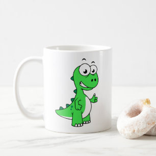 Mug Illustration Mignonne Du Tyrannosaurus Rex. 2