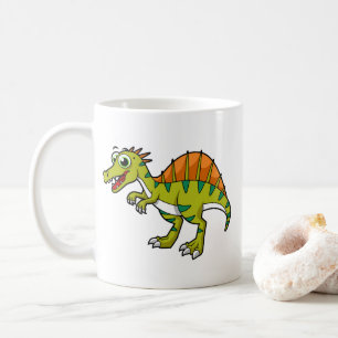 Mug Illustration Mignonne D'Un Spinosaure Souriant.