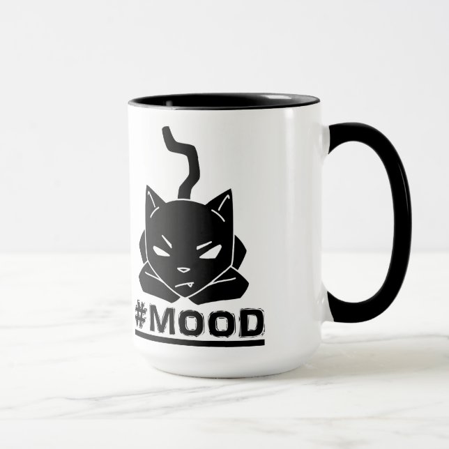Mug Illustration mignonne et drôle de logo de chat (Droite)