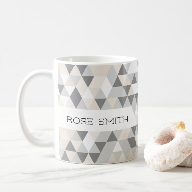 Mug Illustration moderne du motif géométrique (Avec donut)