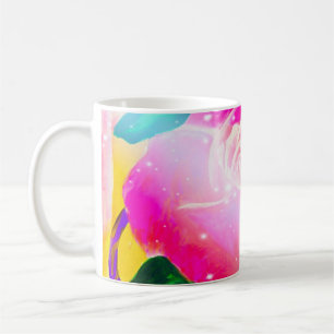 Mug Illustration rose d'orig de faisceaux d'étoile pa