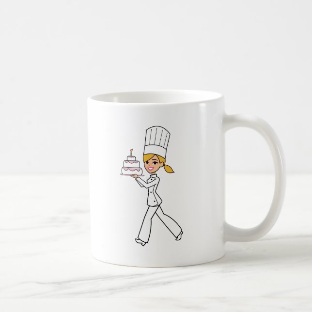 Mug Illustration unique de chef de fille (Droite)