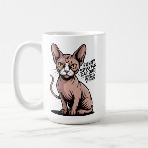 Mug Illustration vectorielle de papa chat Sphynx drôle