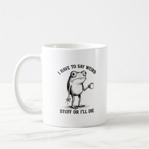 Mug Illustration Vintage Citation Café Grenouille Biza