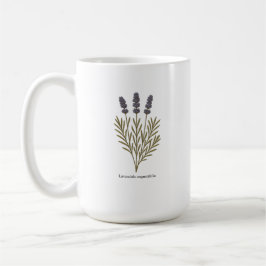 Mug Illustration vintage de la fleur de lavande