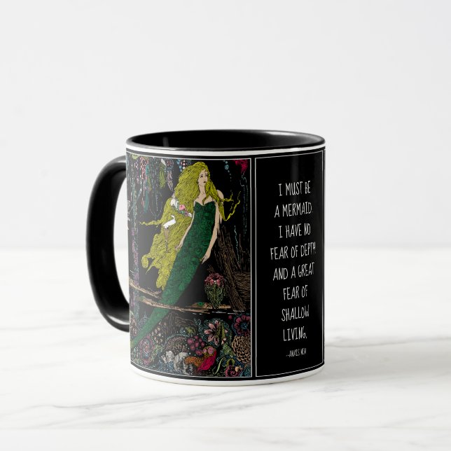 Mug Illustration vintage de la petite sirène Harry Cla (Devant gauche)