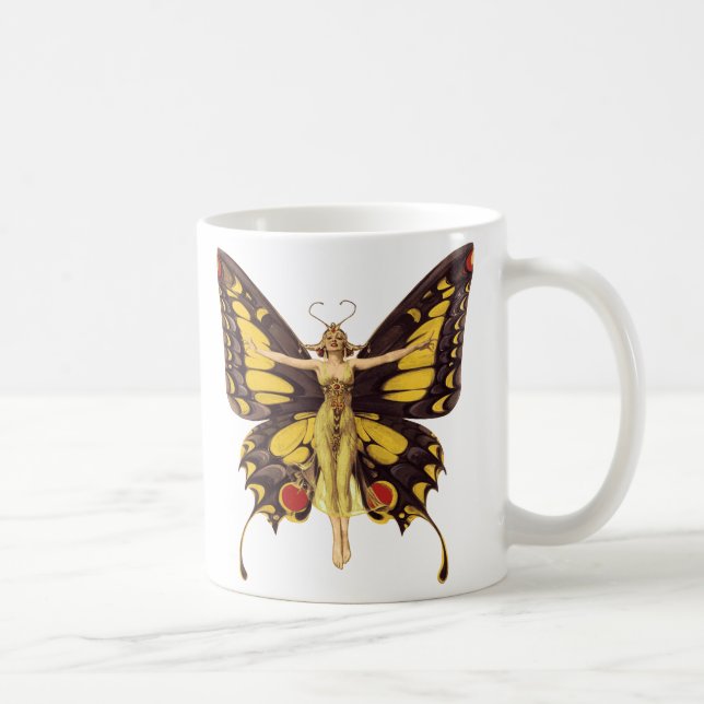 Mug Illustration vintage Fée Papillon (Droite)