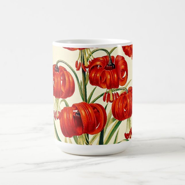 Mug Illustration Vintage rouge Pompone (Centre)
