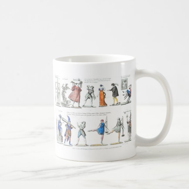 Mug Illustrations de caractères de ballet français (Droite)