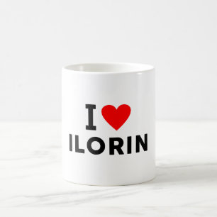Mug Ilorin Nigeria ville de l'amour coeur comme symbol