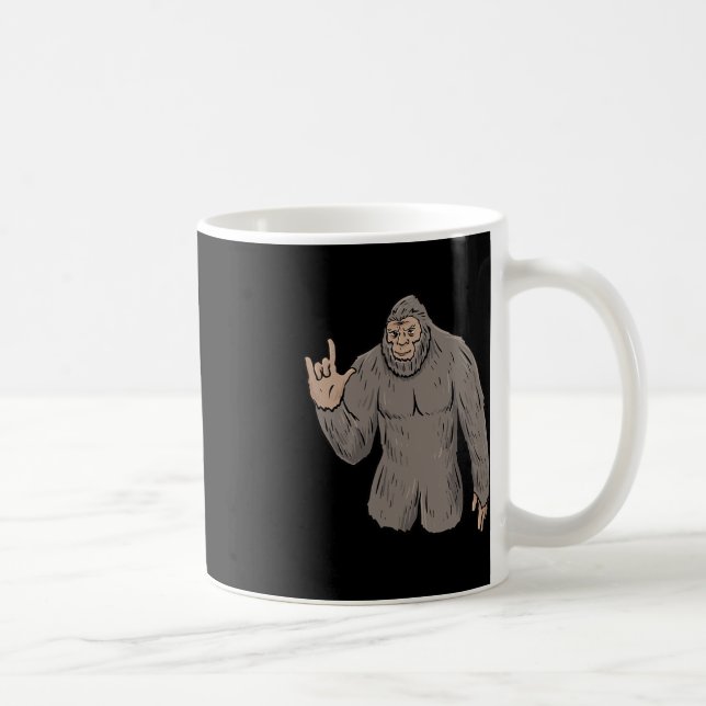 Mug ILY GROS Pied ASL Geste MAIN Sourde Perte d'auditi (Droite)