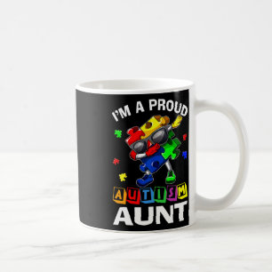 Mug I'm A Proud Autism Aunt Autism Aware Dabbing P