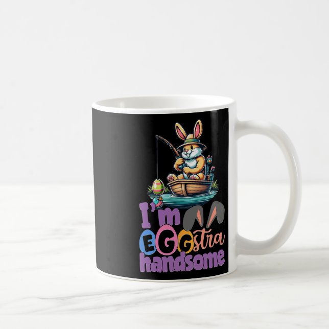 Mug Im Eggstra Handsome Bunny Fishing B Fish Easter Da (Droite)