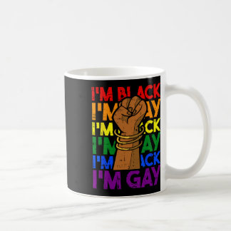 Mug Im Gay Noir Histoire Mois Hommes Femmes Poing Poin