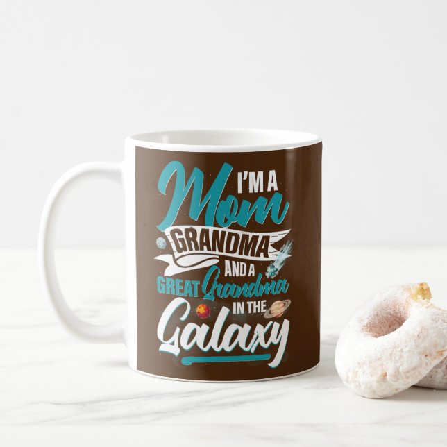 Mug I'm Mom Grandma and Cute Great Grandma Funny (Avec donut)